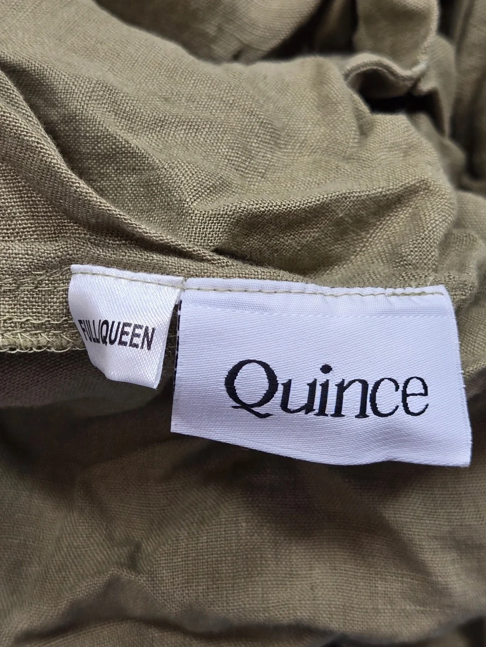 QUINCE European Linen Duvet Cover Full/Queen Aloe 8607